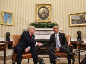 Trump and Obama in the White House